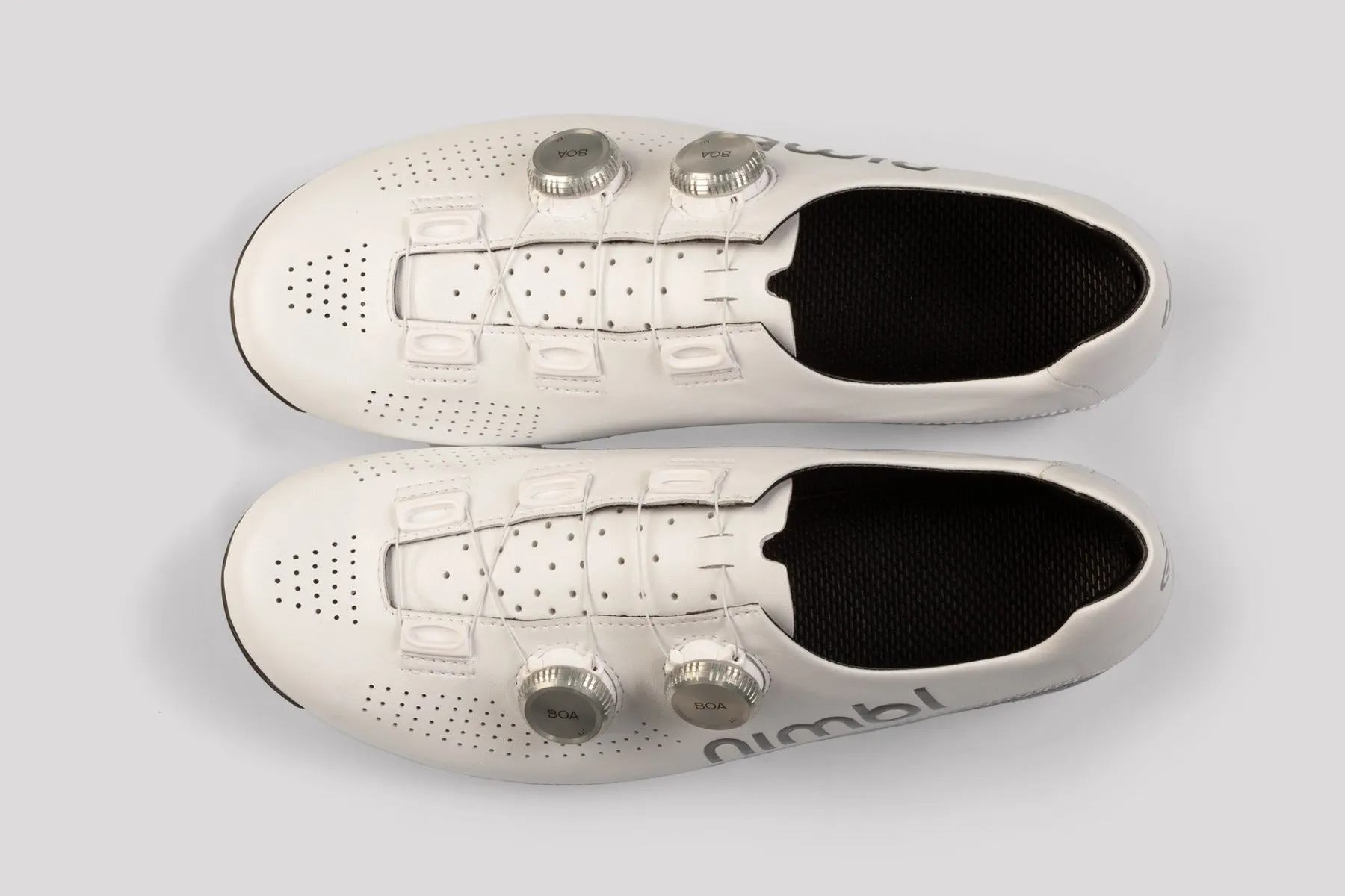 NIMBL Ultimate Cycling Shoes - White/Silver