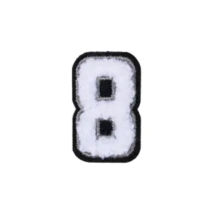 Number 8 Patch - 8 Black/White