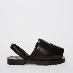 Ottomana Black Nappa Goya Slide