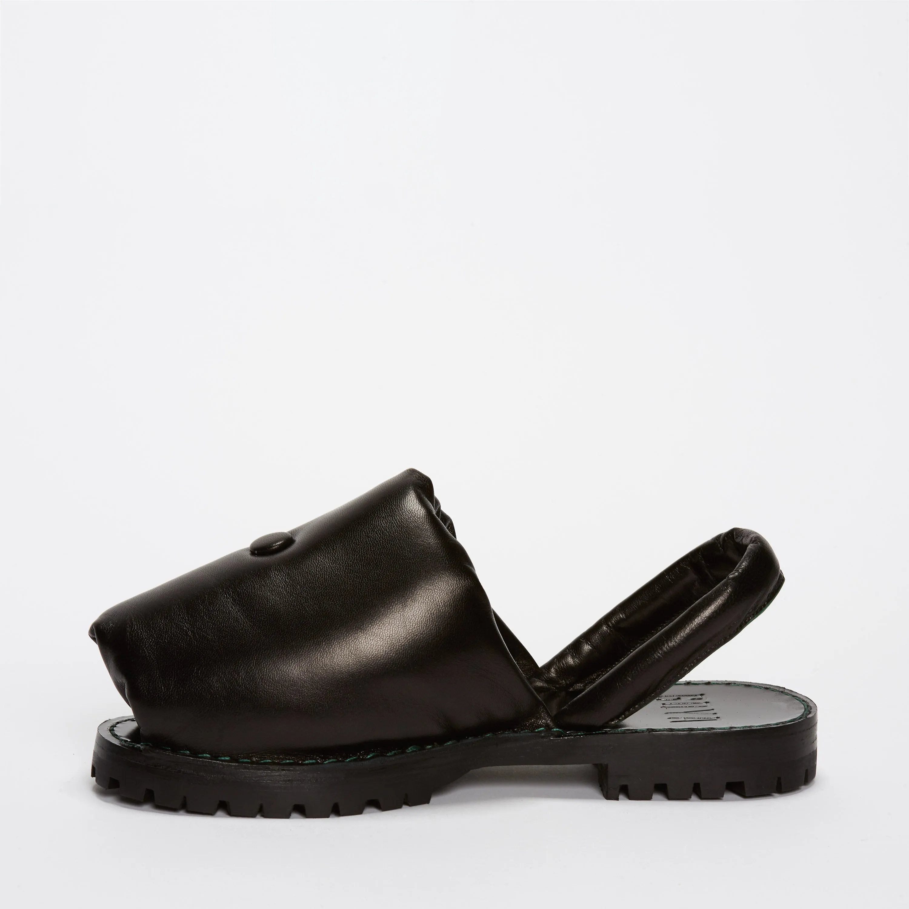 Ottomana Black Nappa Goya Slide