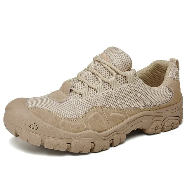 Outdoor Men Hiking Shoes Waterproof Breathable Tactical Combat Army Boots Desert Training Sneakers Anti-Slip Trekking Shoes