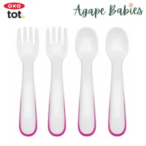 OXO Tot Fork & Spoon Training Set - Pink