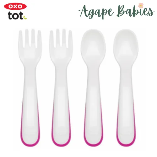 OXO Tot Fork & Spoon Training Set - Pink