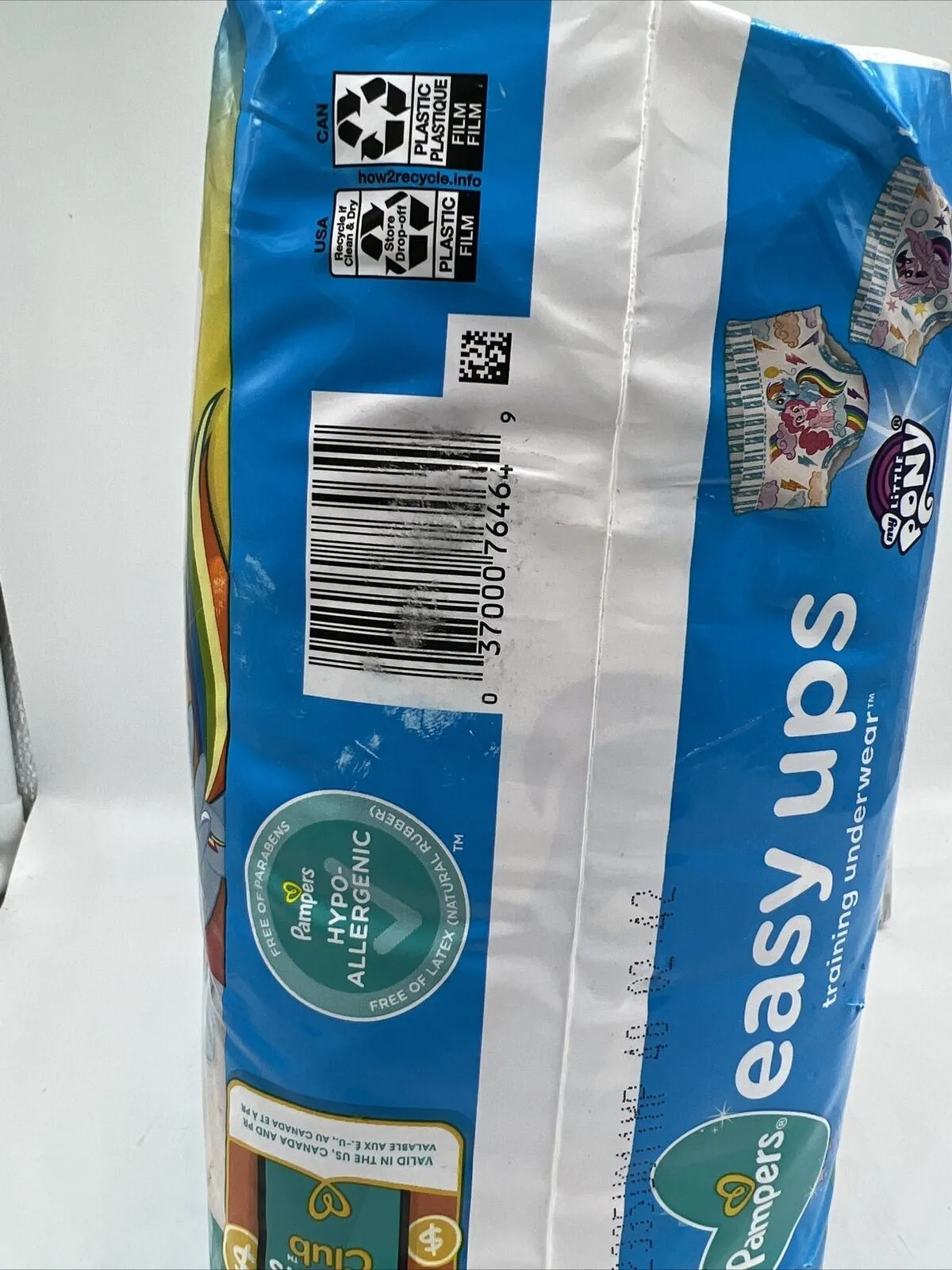 PAMPERS EASY UPS TRAINING UNDERWEAR 4T-5T 37  Lb Jumbo Pack 18ct MY LITTLE PONY