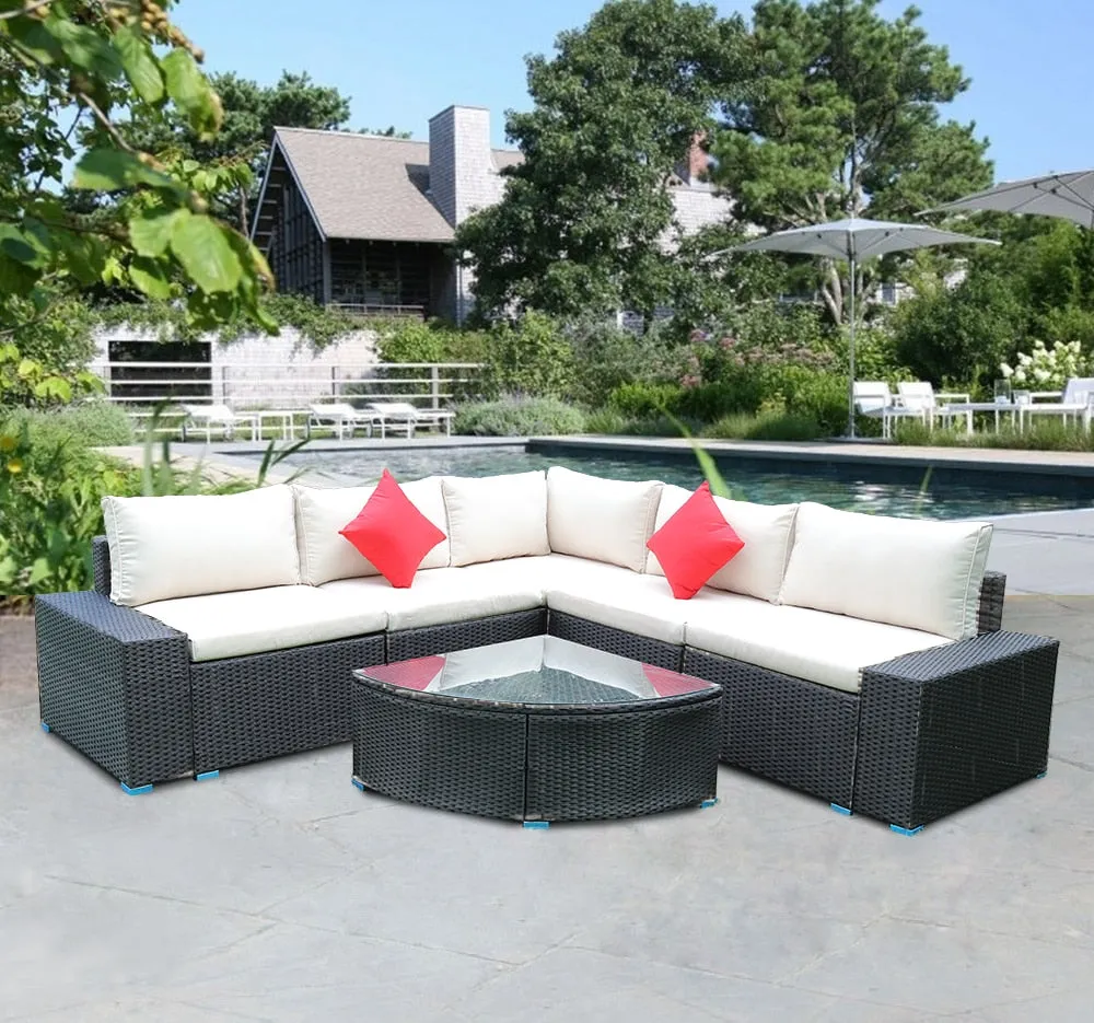 Panana 7 Piece Large Outdoor Sectional Set