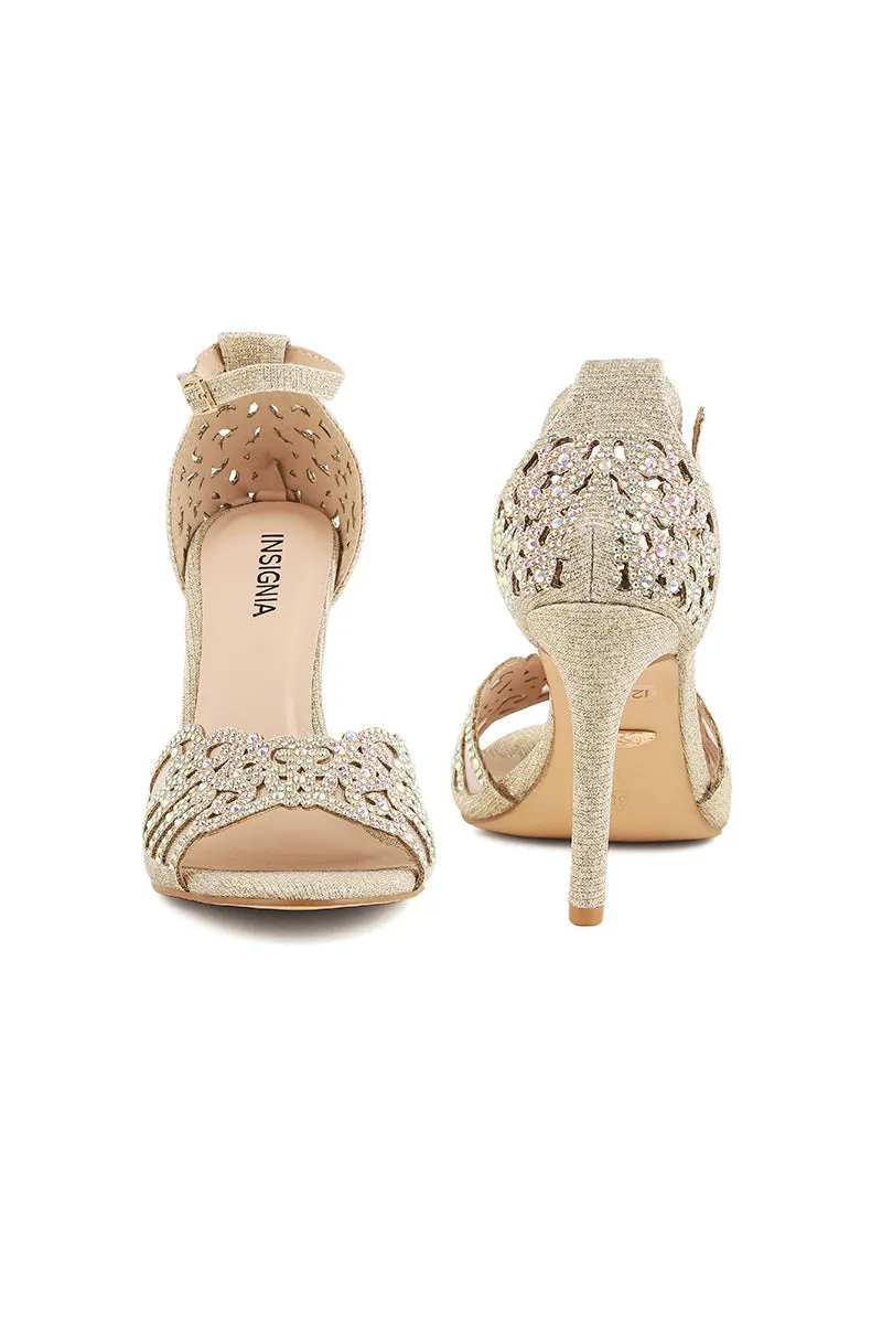 Party Wear Sandal I23659-Golden