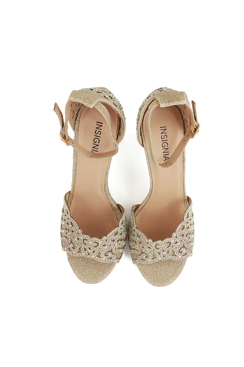 Party Wear Sandal I23659-Golden