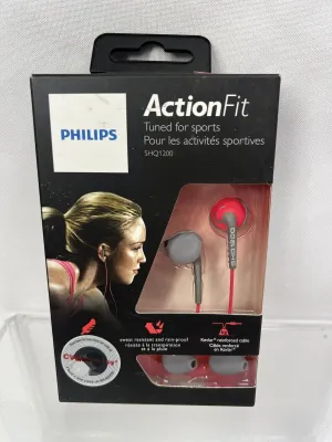 Philips ActionFit SHQ1200 Ultra Light 3.5mm Training Headphones Sport Earbud