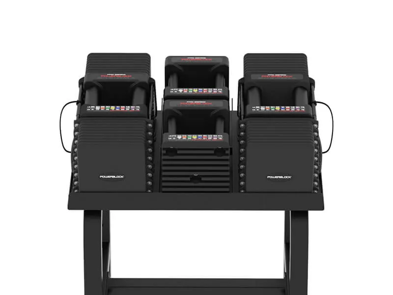 PowerBlock Pro 125 Commercial Dumbbell Set   Stand