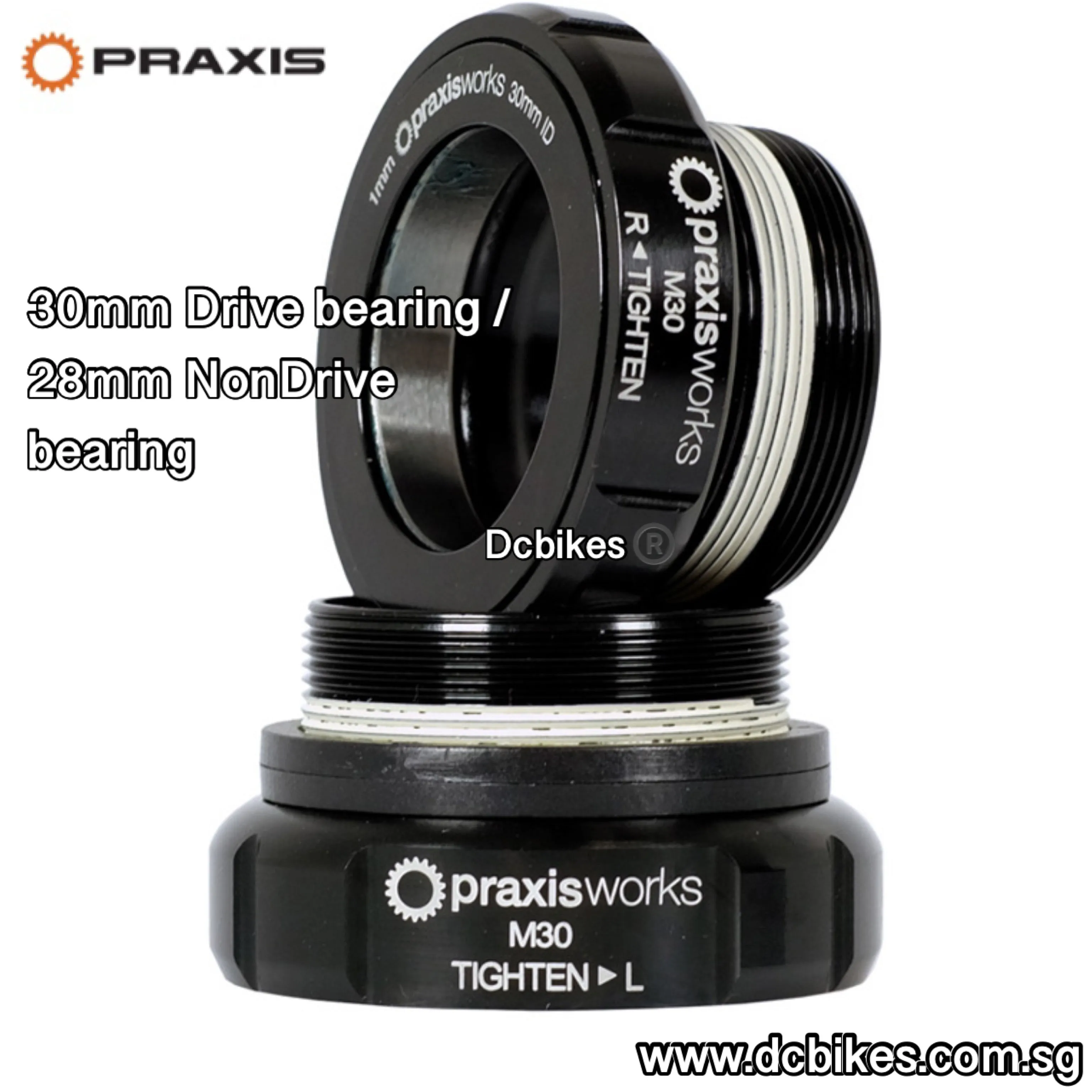 Praxis Works 30mm Drive 28mm NonDrive M30 68mm | 73mm BSA Threaded Bottom Bracket BB