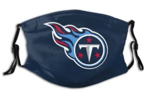 Print Football Personalized Tennessee Titans Adult Dust Mask With Filters PM 2.5