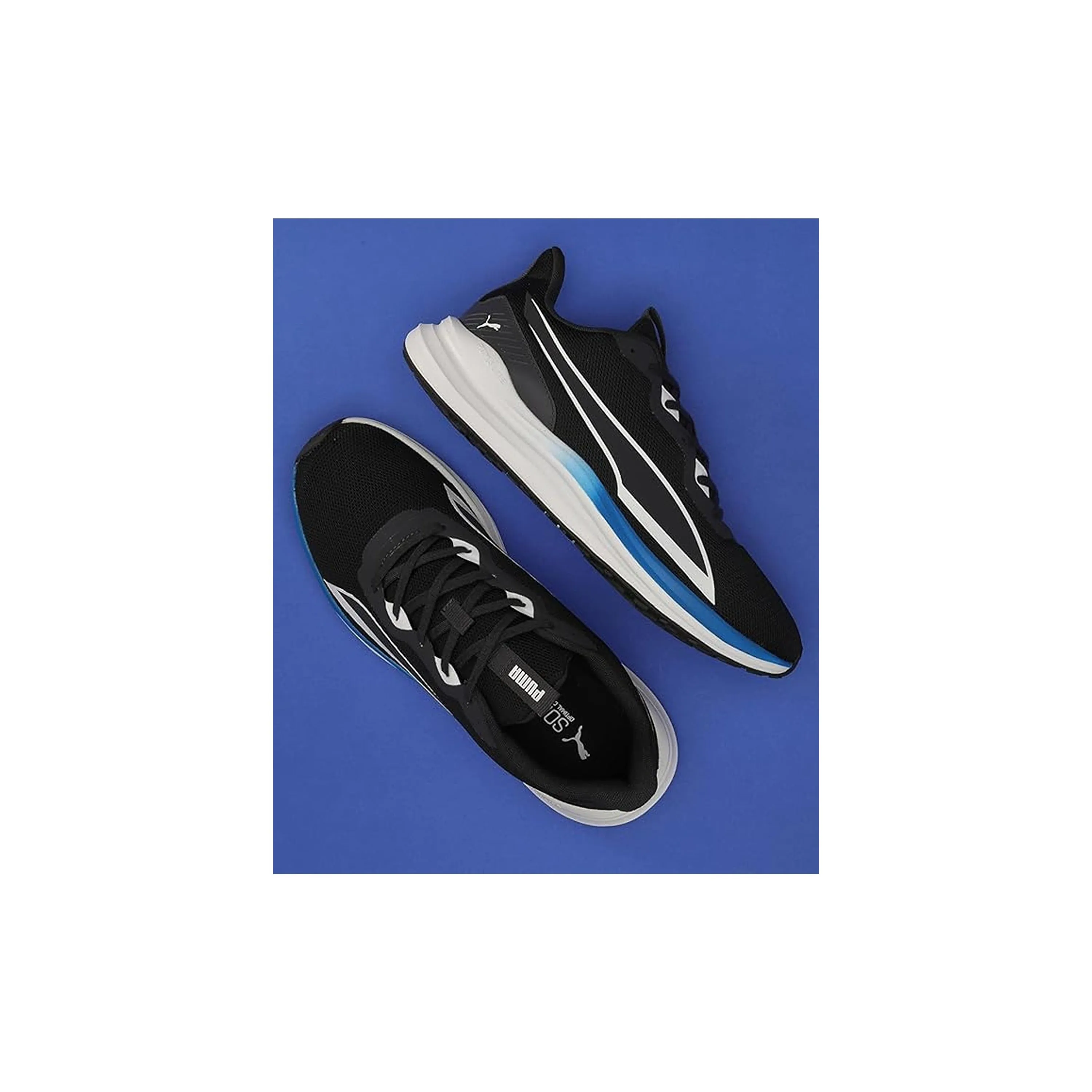 Puma Mens Exotine 2.0 Flat Dark Gray-White-Racing Blue Running Shoe (31042301)