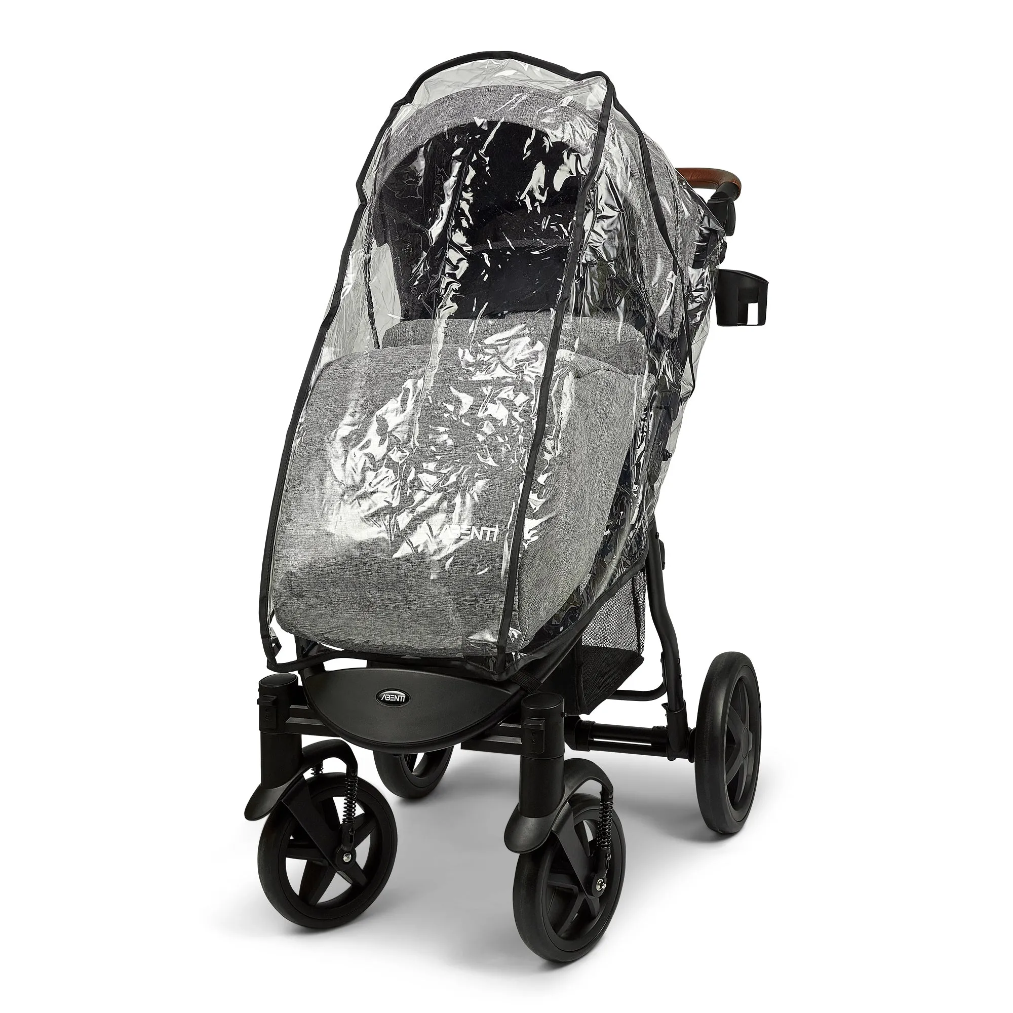 Pushchair Abenti Arezzo Pram Stroller Buggy Footmuff Rain Cover Baby Compact Grey