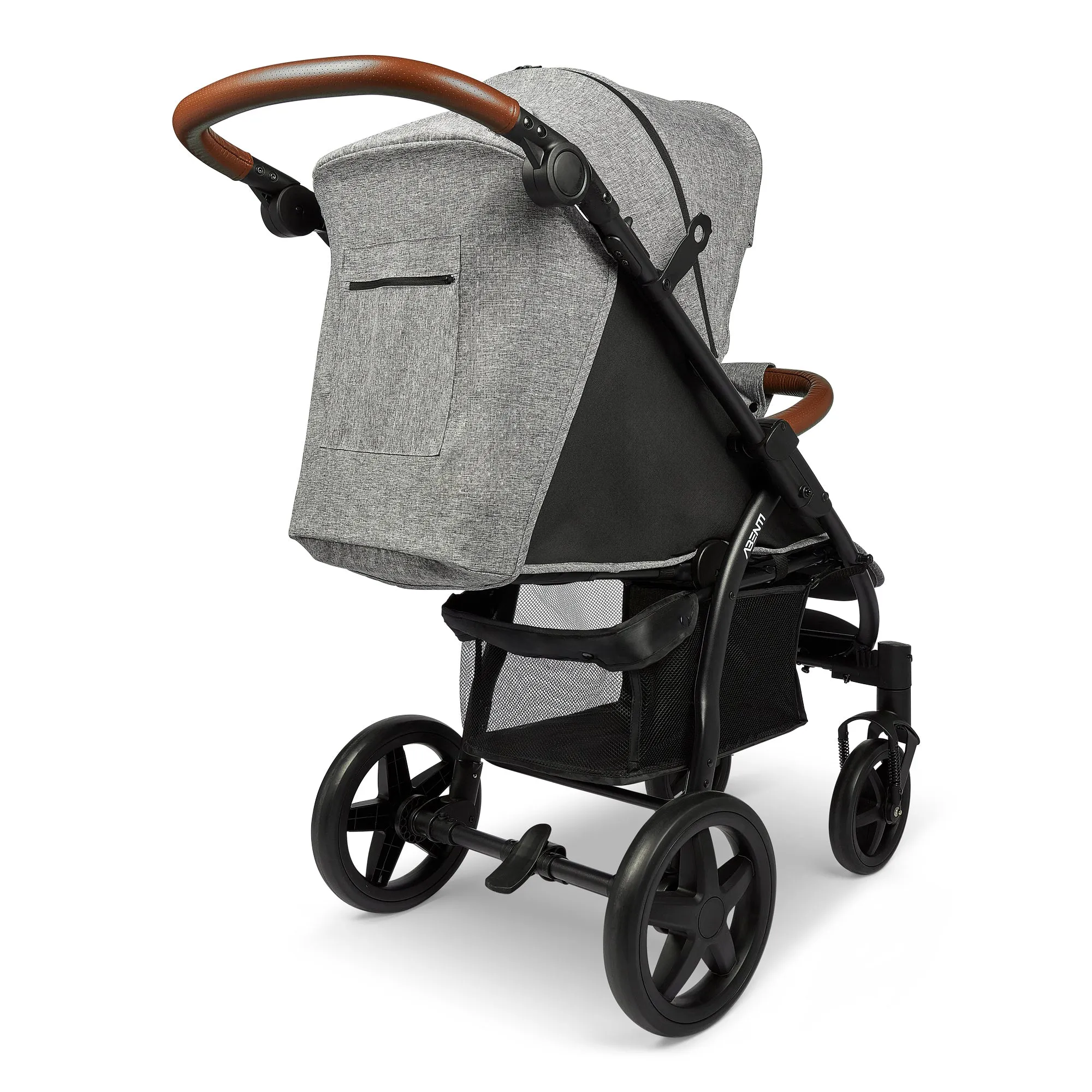 Pushchair Abenti Arezzo Pram Stroller Buggy Footmuff Rain Cover Baby Compact Grey