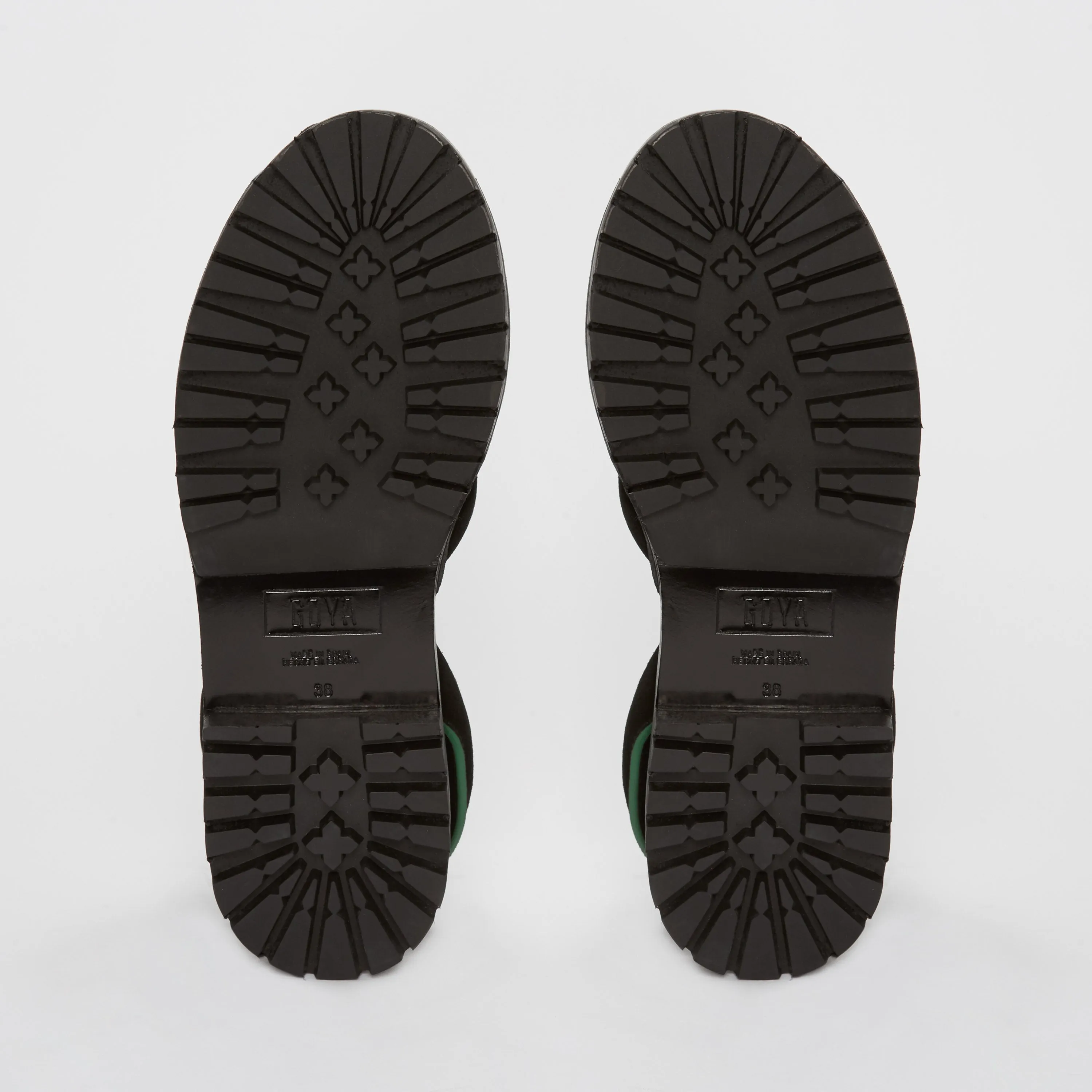 Quilted Black Suede Goya Slide