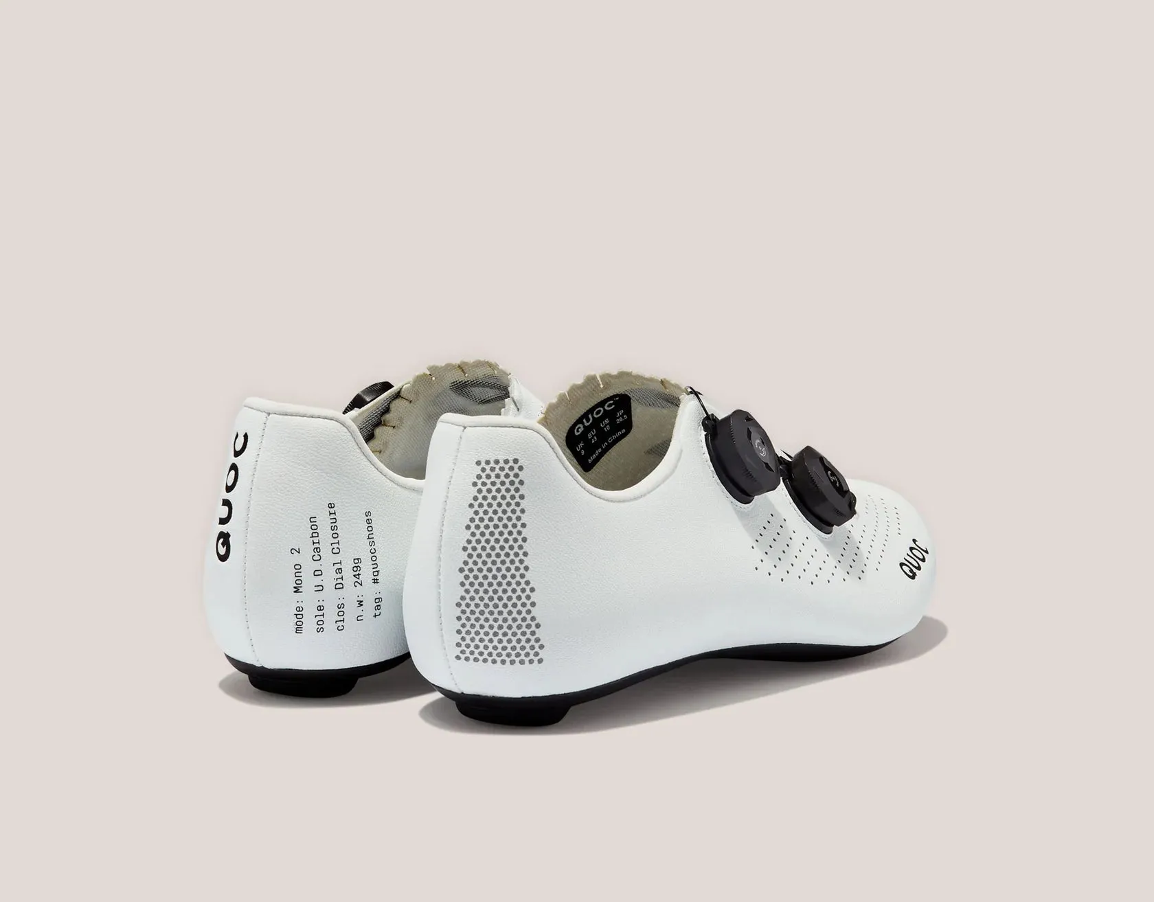 Quoc Mono2 White Road Cycling Shoes