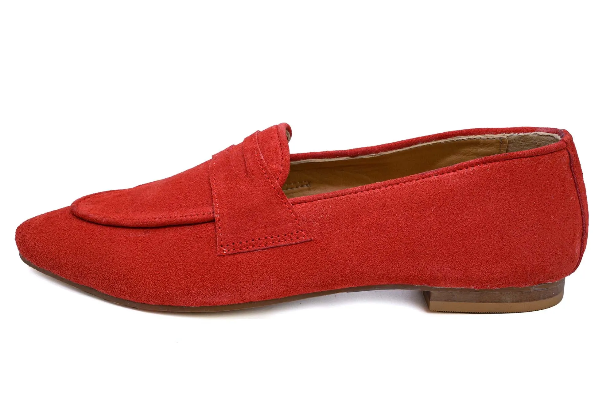 Red Suede Loafer