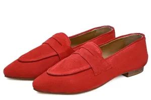 Red Suede Loafer