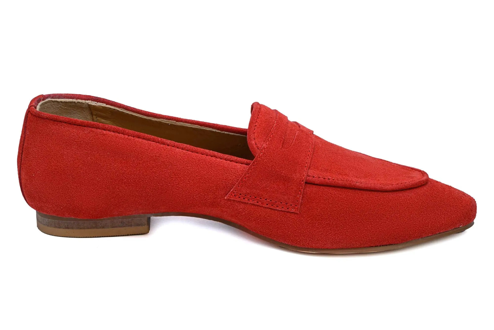 Red Suede Loafer