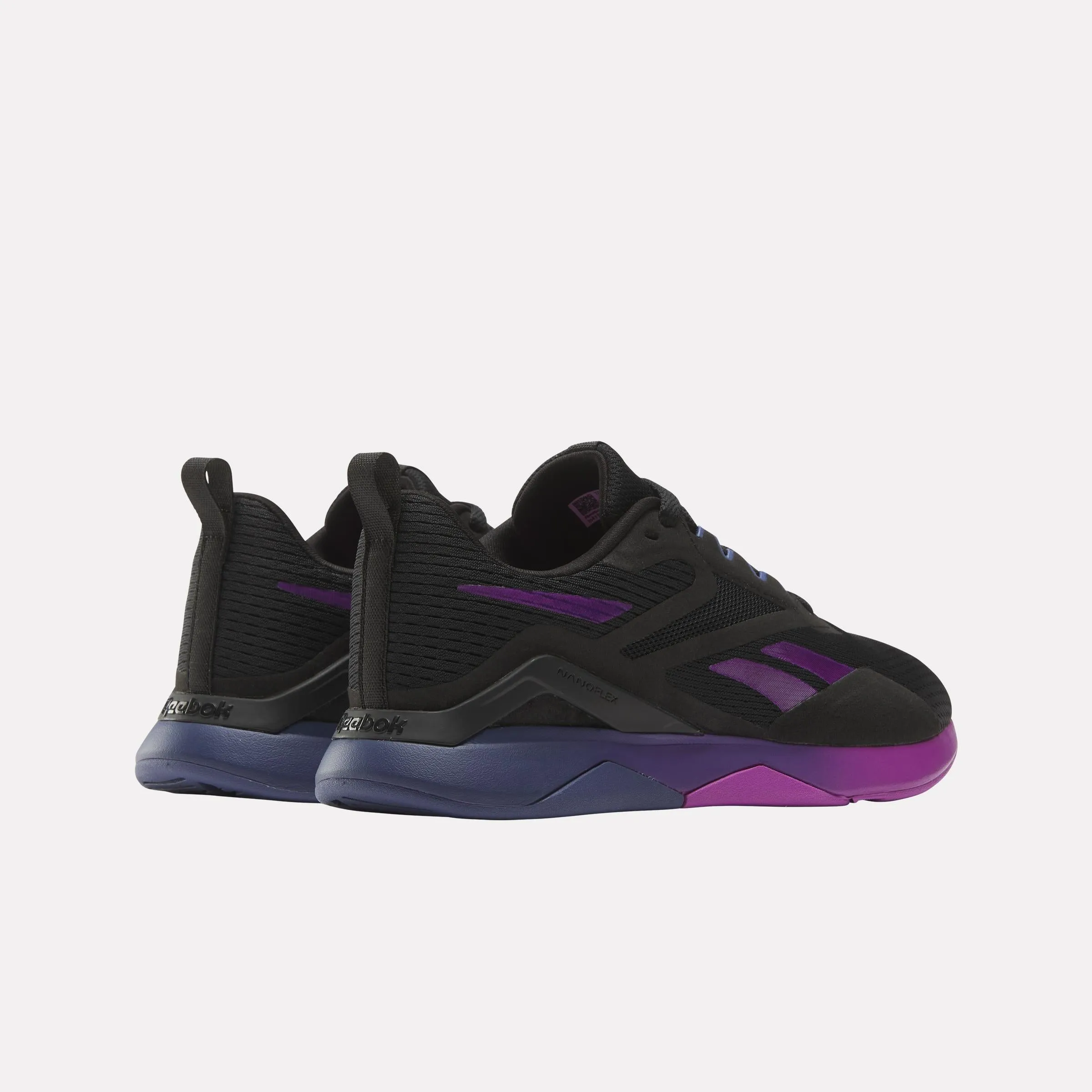 Reebok Footwear Women Nanoflex TR 2.0 Training Shoes BLACK/PURPLE RAVE/TWILIGHT PUR