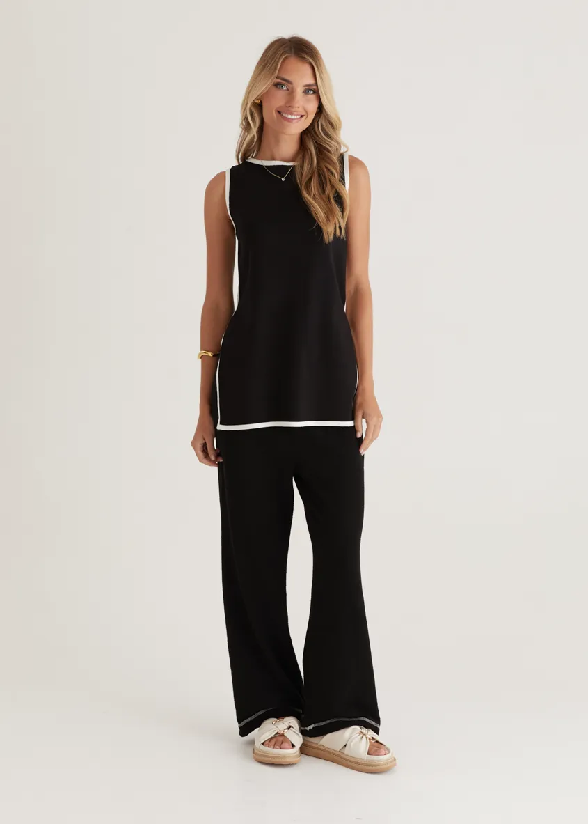 Regal Knit Top - Black