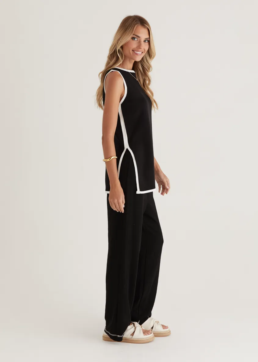 Regal Knit Top - Black