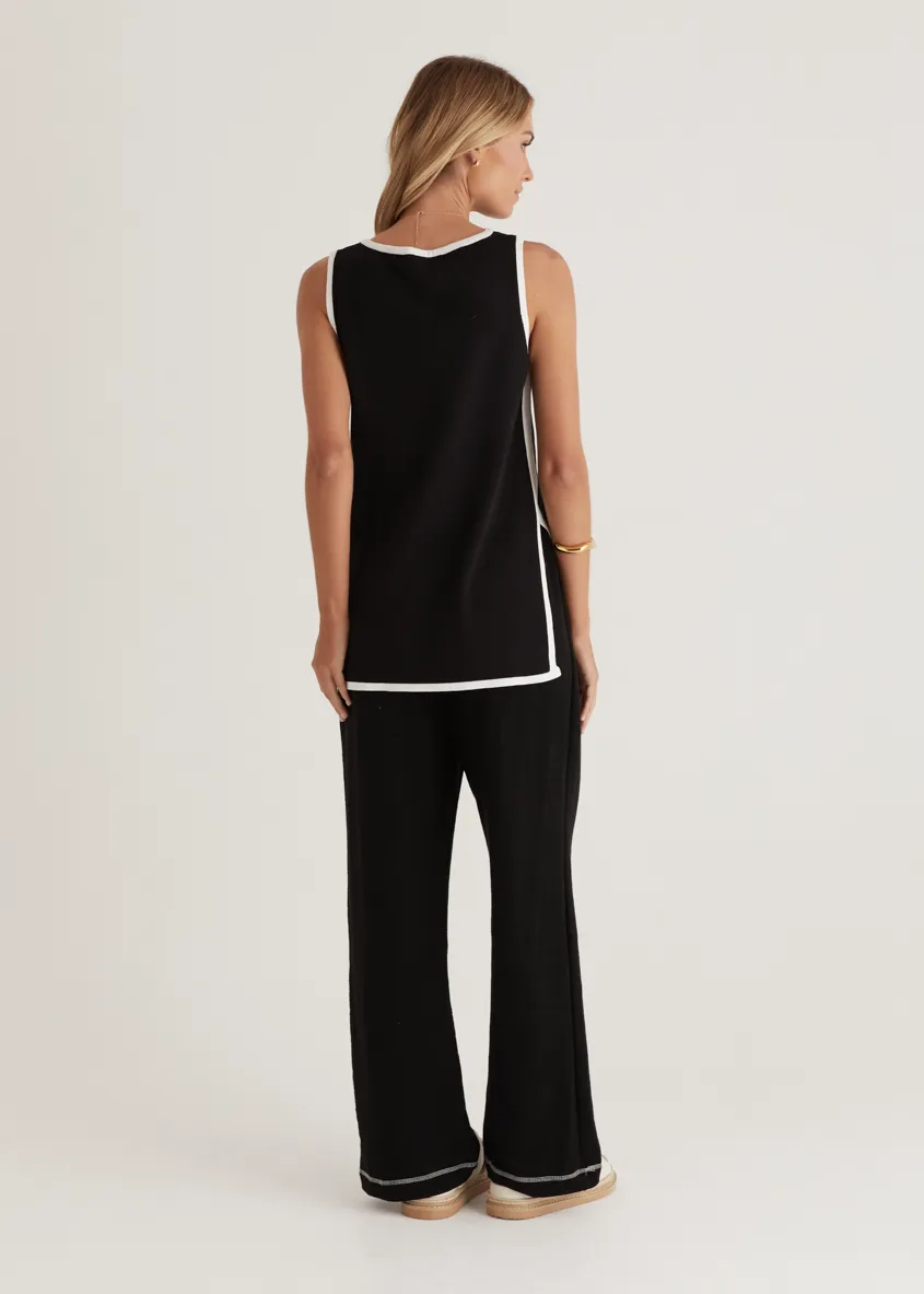 Regal Knit Top - Black
