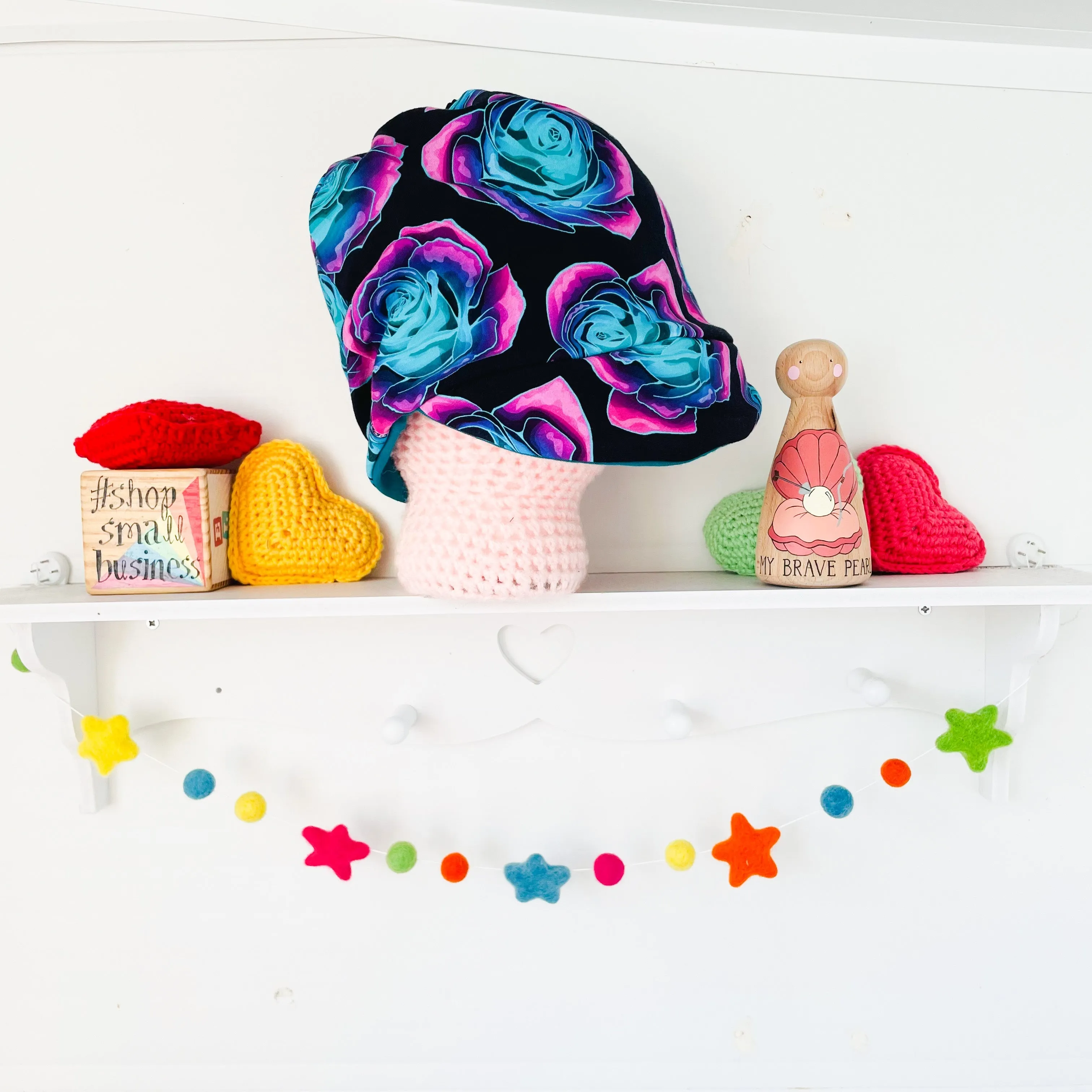 Reversible Peaked Messy Bun Beanie Hats