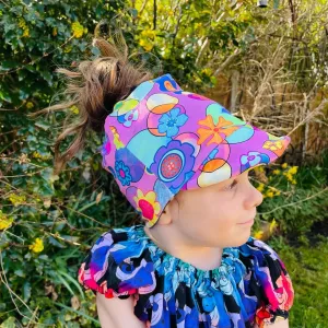 Reversible Peaked Messy Bun Beanie Hats