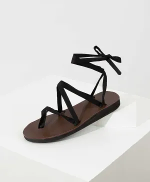 Ribbon Sandal Base Brown