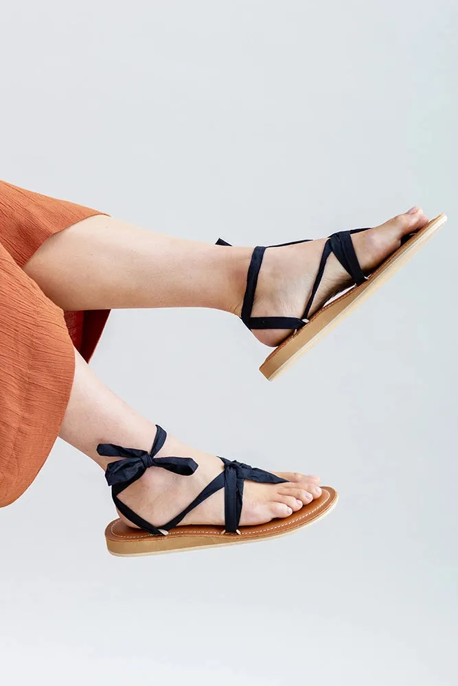 Ribbon Sandal Base Brown
