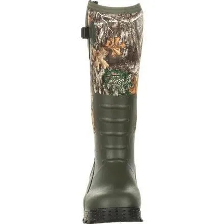 Rocky Men's Sport Pro Rubber 16" Waterproof Side Zipper 1200G Insulated Hunt Boot- Realtree - RKS0383