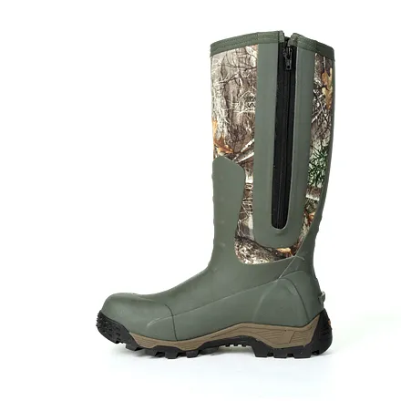Rocky Men's Sport Pro Rubber 16" Waterproof Side Zipper 1200G Insulated Hunt Boot- Realtree - RKS0383