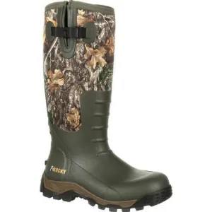 Rocky Men's Sport Pro Rubber 16" Waterproof Side Zipper 1200G Insulated Hunt Boot- Realtree - RKS0383