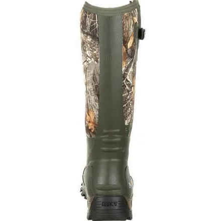 Rocky Men's Sport Pro Rubber 16" Waterproof Side Zipper 1200G Insulated Hunt Boot- Realtree - RKS0383