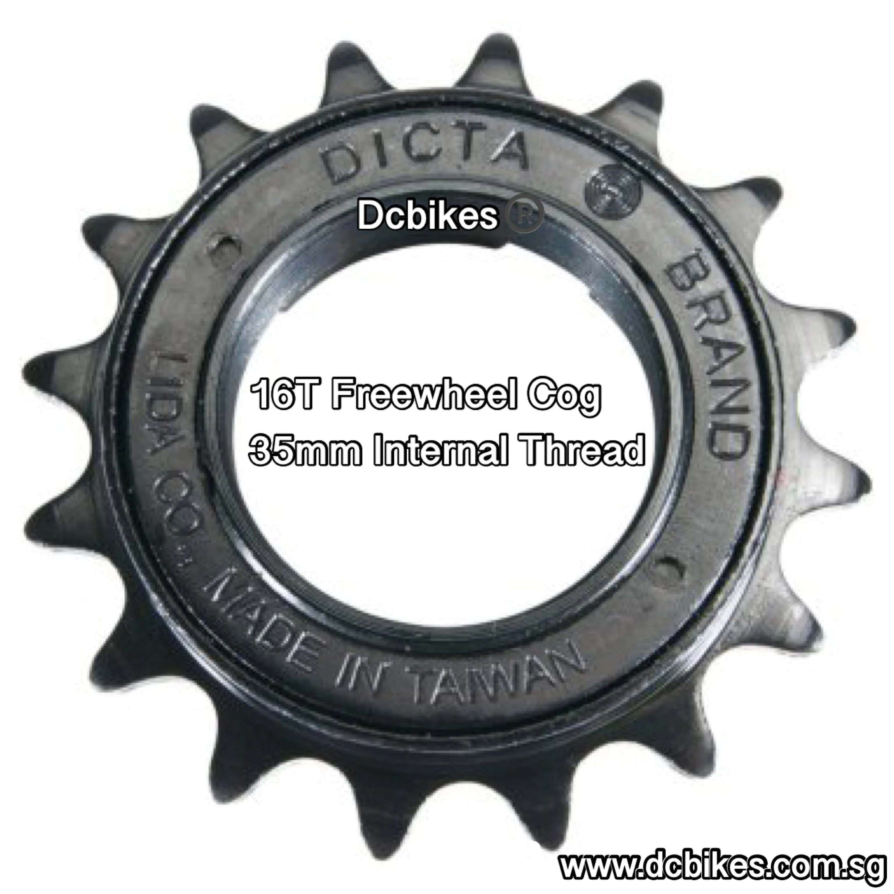 Salt Black Freewheel Threaded Sprocket Cog - 14T / 16T - Right Hand Drive