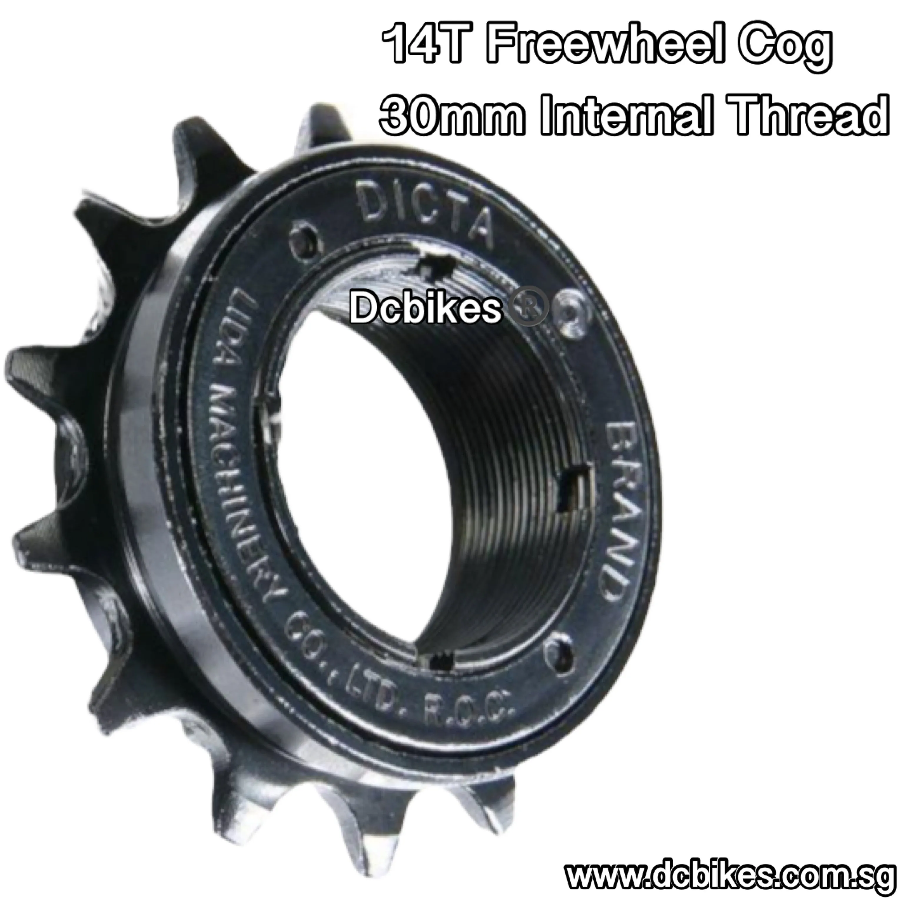 Salt Black Freewheel Threaded Sprocket Cog - 14T / 16T - Right Hand Drive