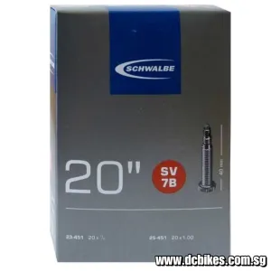 Schwalbe 20 X 0.9 - 1.0 Folding Bike Bicycle Inner Tube - Etrto 23/25 - 451 (1 Tube)