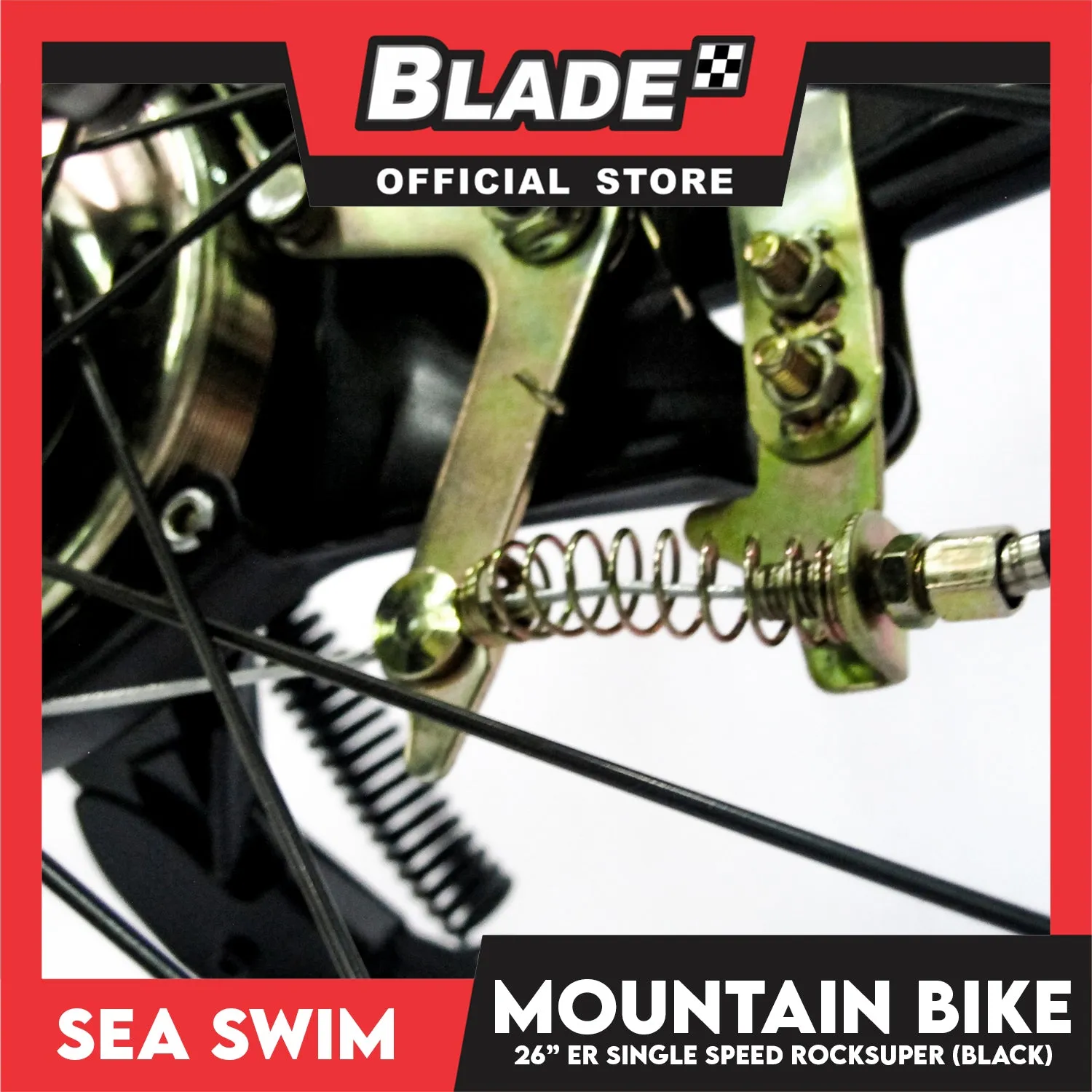 Sea Swim Mountain Bike Rocksuper 26ER Single Speed (Black)- Mountain Bike, Road Bike, Cycling for Daily Use Exercise