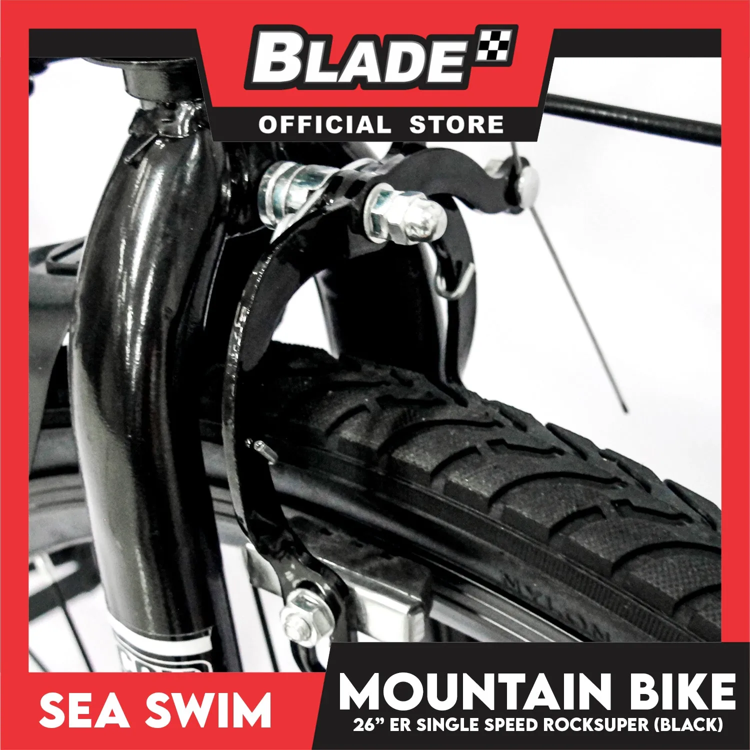 Sea Swim Mountain Bike Rocksuper 26ER Single Speed (Black)- Mountain Bike, Road Bike, Cycling for Daily Use Exercise