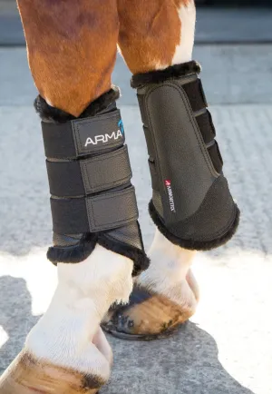Shires ARMA Black SupaFleece Brushing Boots Extra Full