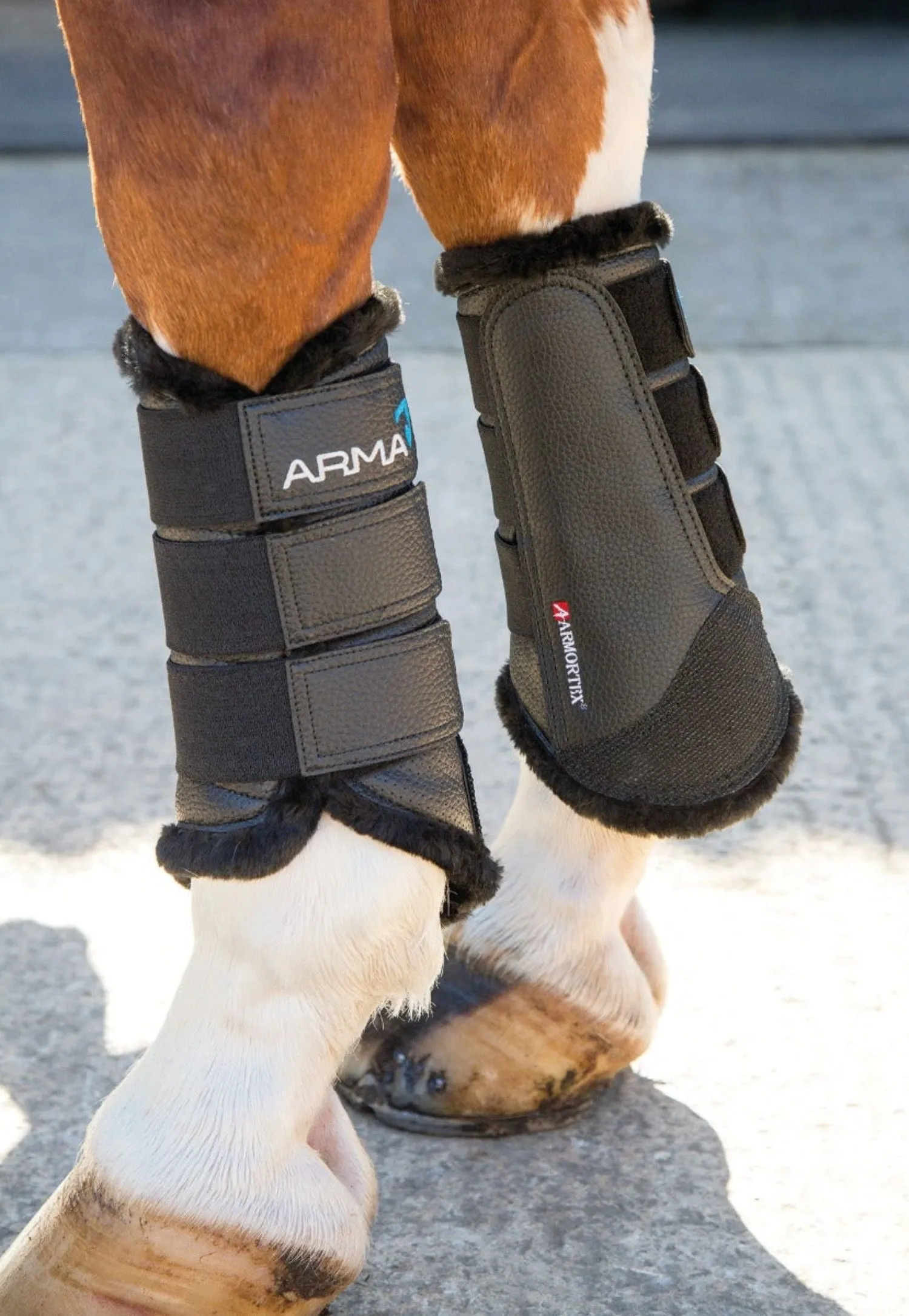 Shires ARMA Black SupaFleece Brushing Boots Extra Full