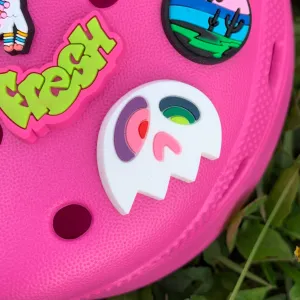 SHOE CHARMS - POP ART SKULL