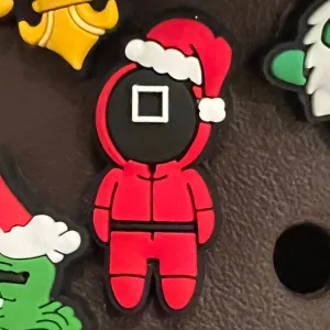 SHOE CHARMS -  SQUARE CHRISTMAS SOLDIER SQUID GAME