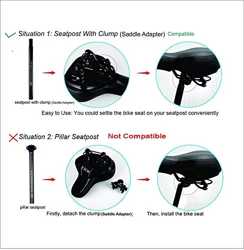 ShreNik Mountain Bike Bicycle Cycle Saddle/Seat in Black Color Complete Seat