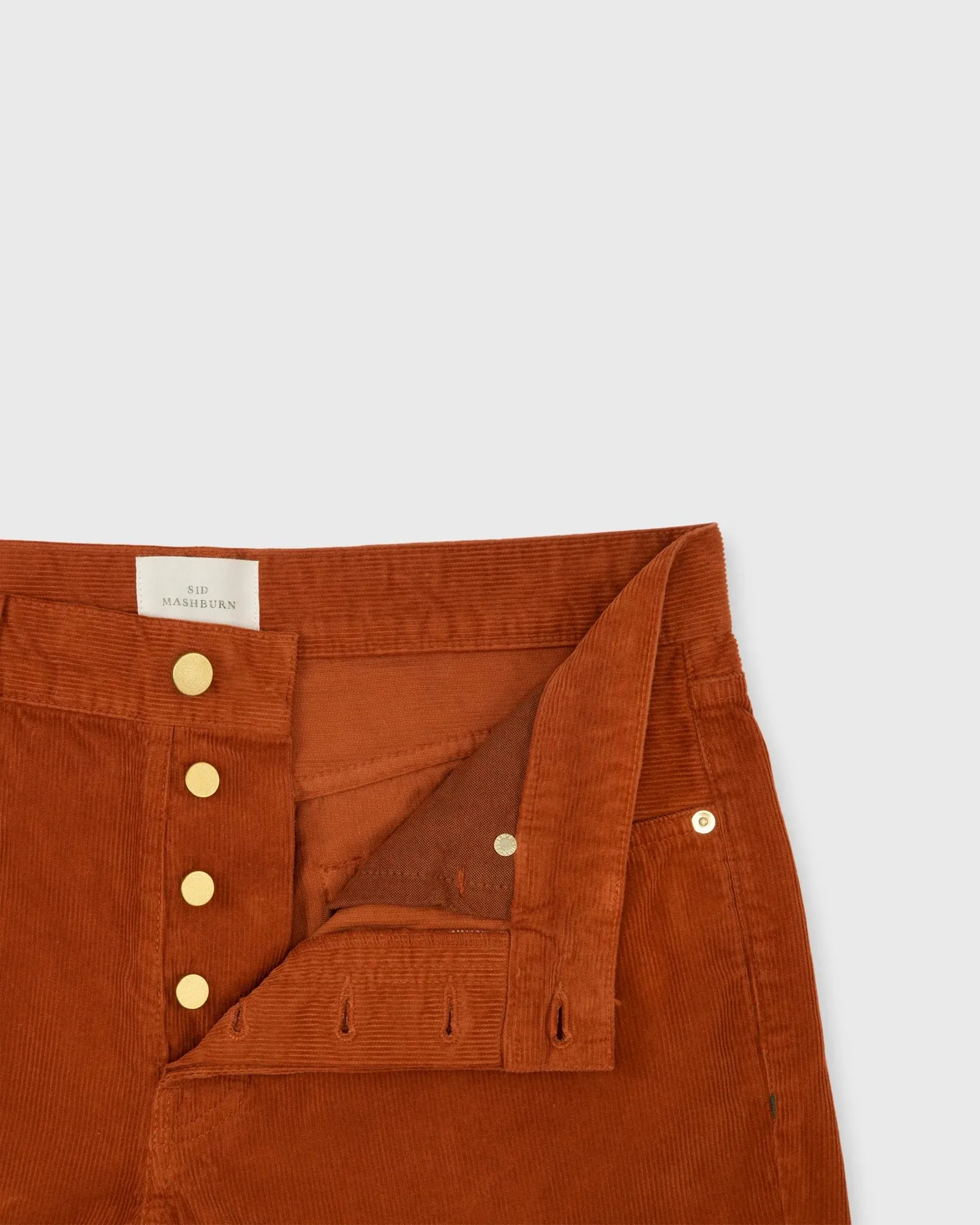 SID MASHBURN SLIM STRAIGHT 5-POCKET PANT IN GINGER CORDUROY