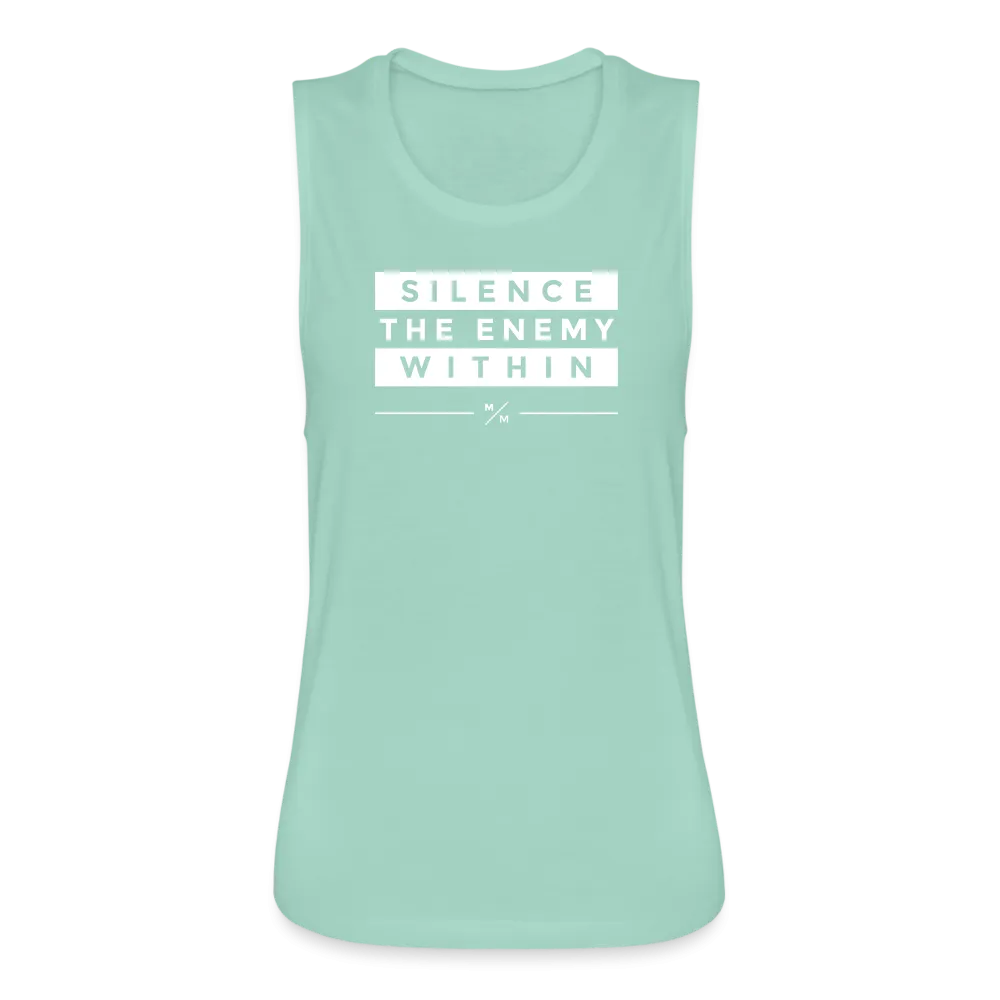 Silence the Enemy- Women's Flowy Muscle Tank