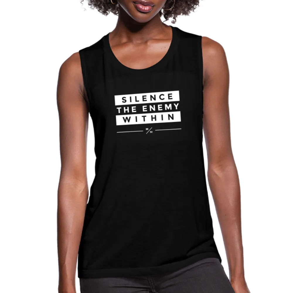 Silence the Enemy- Women's Flowy Muscle Tank