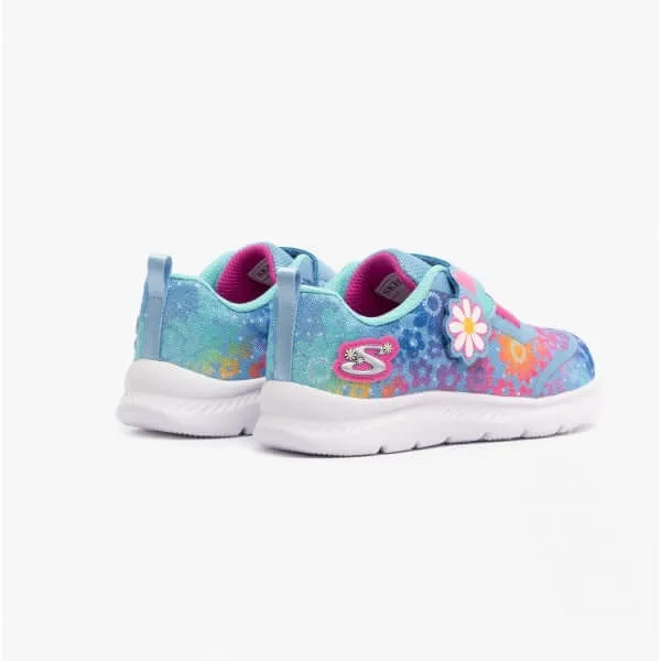 Skechers 302717N/BLMT COMFY FLEX 2.0 - DANCING DAISY Girls Trainers Blue/Multi