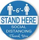 Social Distancing Wait Here Stand Here Keep 6ft - Pack of 5 for $11